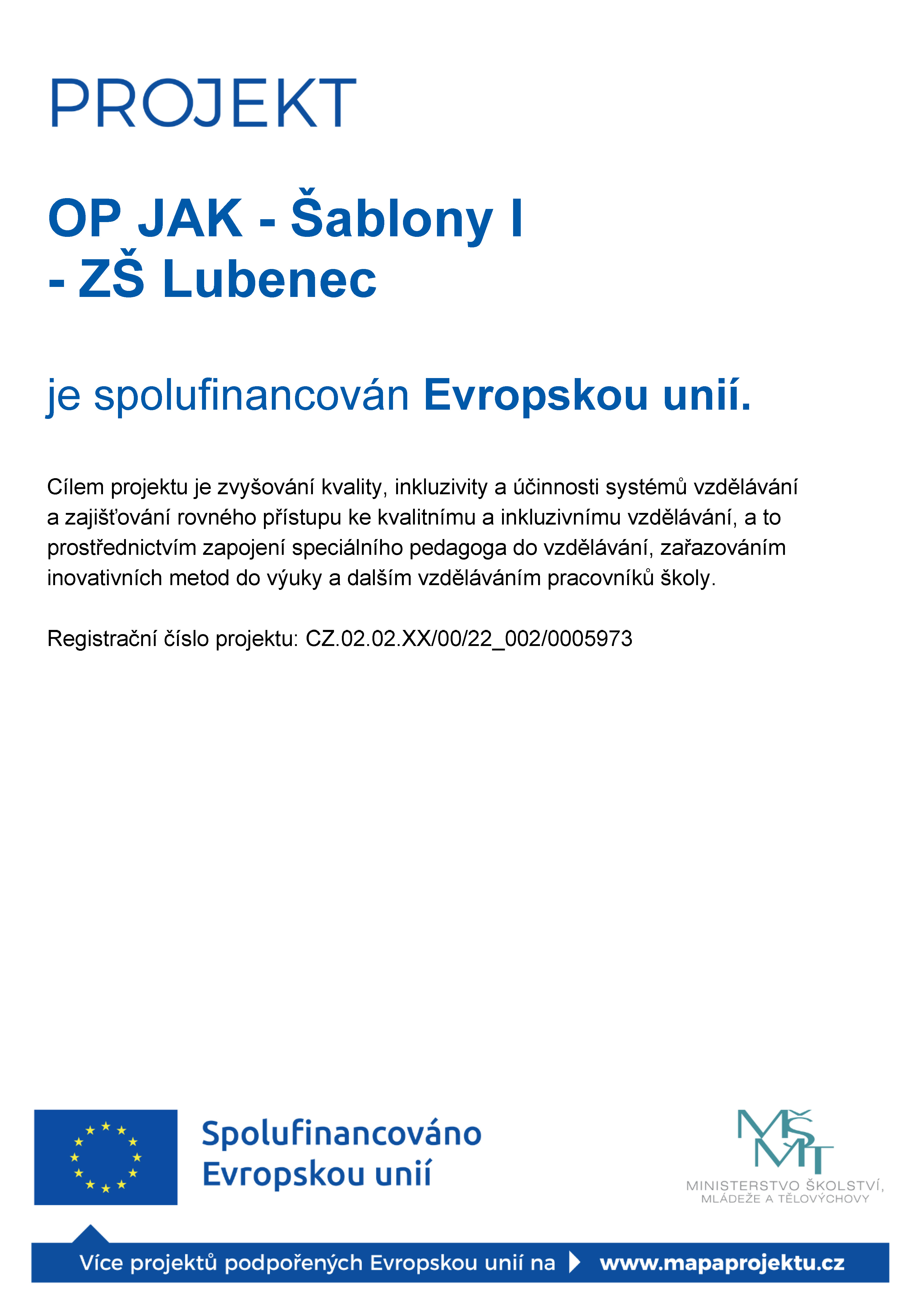 OP JAK - Šablony I  - ZŠ Lubenec